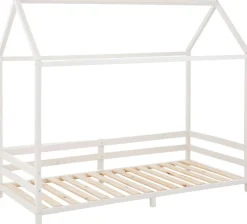 OTTO home Kinderbett »Ellen« Hausbett mit Reling aus Kiefernholz, zwei Farbvarianten, Breite 208 cm