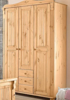 OTTO home Kleiderschrank »Adele« aus massiver Kiefer, Landhausstil