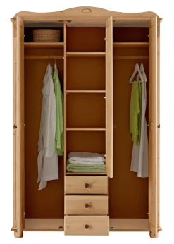 OTTO home Kleiderschrank »Adele« aus massiver Kiefer, Landhausstil