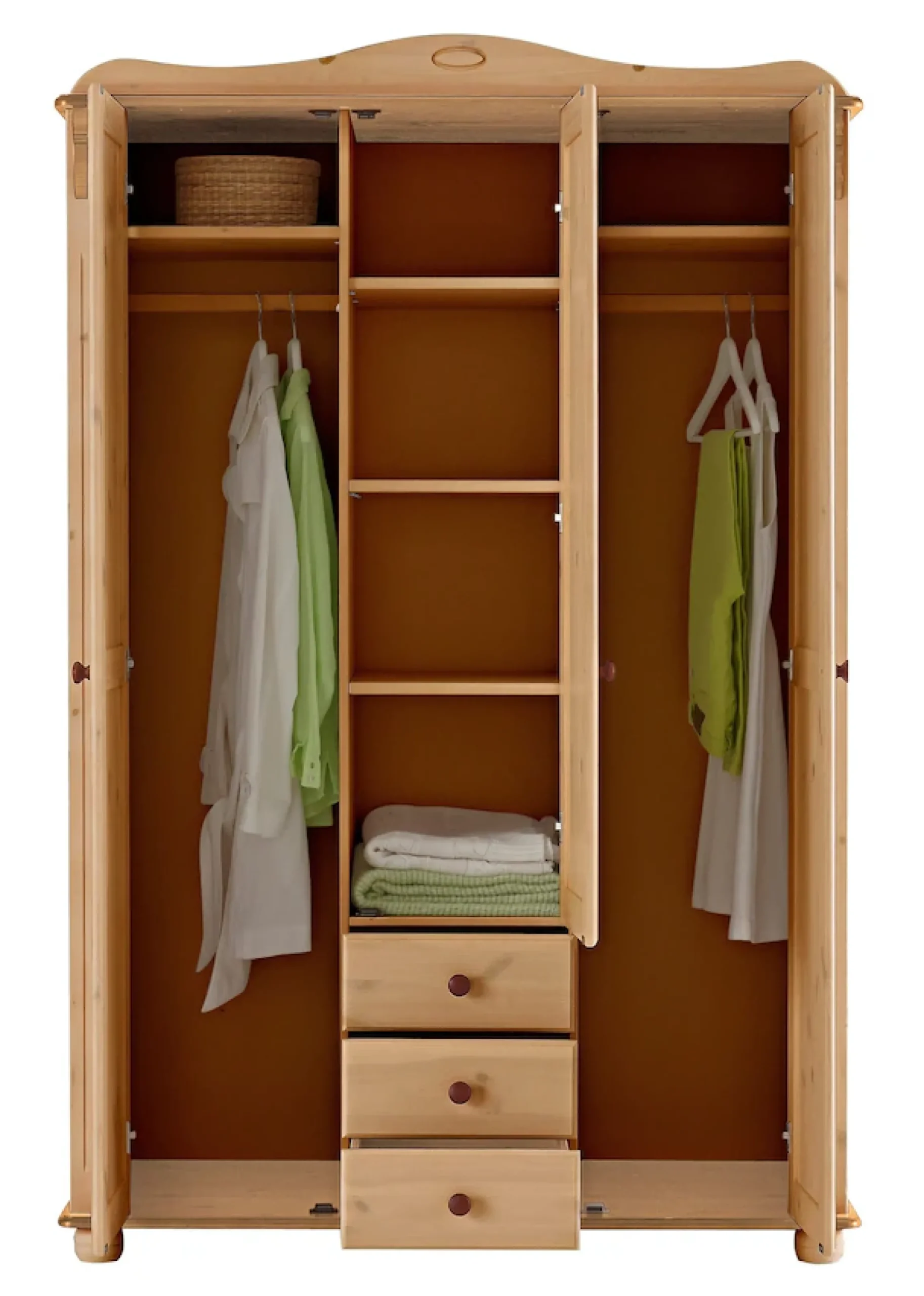OTTO home Kleiderschrank »Adele« aus massiver Kiefer, Landhausstil