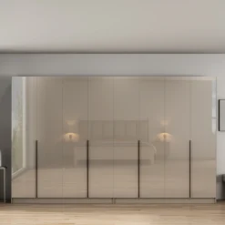 OTTO home Kleiderschrank »Annor Schlafzimmerschrank Breite 323 cm hochglanz Schrank Garderobe« Drehtürenschrank mit perfekter Innenausstattung - elegante Türgriffe