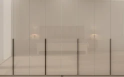OTTO home Kleiderschrank »Annor Schlafzimmerschrank Breite 323 cm hochglanz Schrank Garderobe« Drehtürenschrank mit perfekter Innenausstattung - elegante Türgriffe