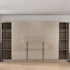 OTTO home Kleiderschrank »Annor Schlafzimmerschrank Breite 323 cm hochglanz Schrank Garderobe« Drehtürenschrank mit perfekter Innenausstattung - elegante Türgriffe