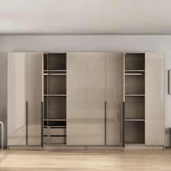 OTTO home Kleiderschrank »Annor Schlafzimmerschrank Breite 323 cm hochglanz Schrank Garderobe« Drehtürenschrank mit perfekter Innenausstattung - elegante Türgriffe