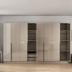 OTTO home Kleiderschrank »Annor Schlafzimmerschrank Breite 323 cm hochglanz Schrank Garderobe« Drehtürenschrank mit perfekter Innenausstattung - elegante Türgriffe