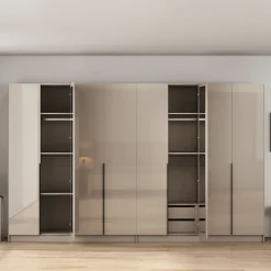 OTTO home Kleiderschrank »Annor Schlafzimmerschrank Breite 323 cm hochglanz Schrank Garderobe« Drehtürenschrank mit perfekter Innenausstattung - elegante Türgriffe