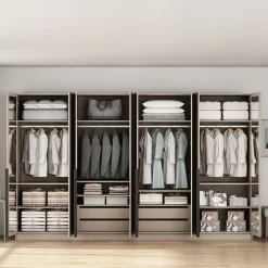 OTTO home Kleiderschrank »Annor Schlafzimmerschrank Breite 323 cm hochglanz Schrank Garderobe« Drehtürenschrank mit perfekter Innenausstattung - elegante Türgriffe