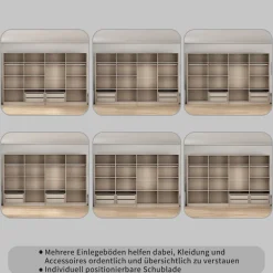 OTTO home Kleiderschrank »Annor Schlafzimmerschrank Breite 323 cm hochglanz Schrank Garderobe« Drehtürenschrank mit perfekter Innenausstattung - elegante Türgriffe