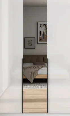 OTTO home Kleiderschrank »Annor Schlafzimmerschrank Breite 122cm hochglanz Schrank Garderobe« Drehtürenschrank mit perfekter Innenausstattung - elegante Türgriffe