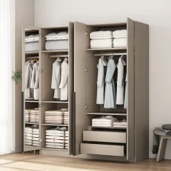 OTTO home Kleiderschrank »Annor Schlafzimmerschrank Breite 162cm hochglanz Schrank Garderobe« Drehtürenschrank mit perfekter Innenausstattung - elegante Türgriffe