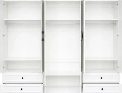 OTTO home Kleiderschrank »Arrian 240 cm Weiß | 6-türiger Drehtürenschrank im Landhausstil« XXL STAURAUM FÜR IHR ZUHAUSE