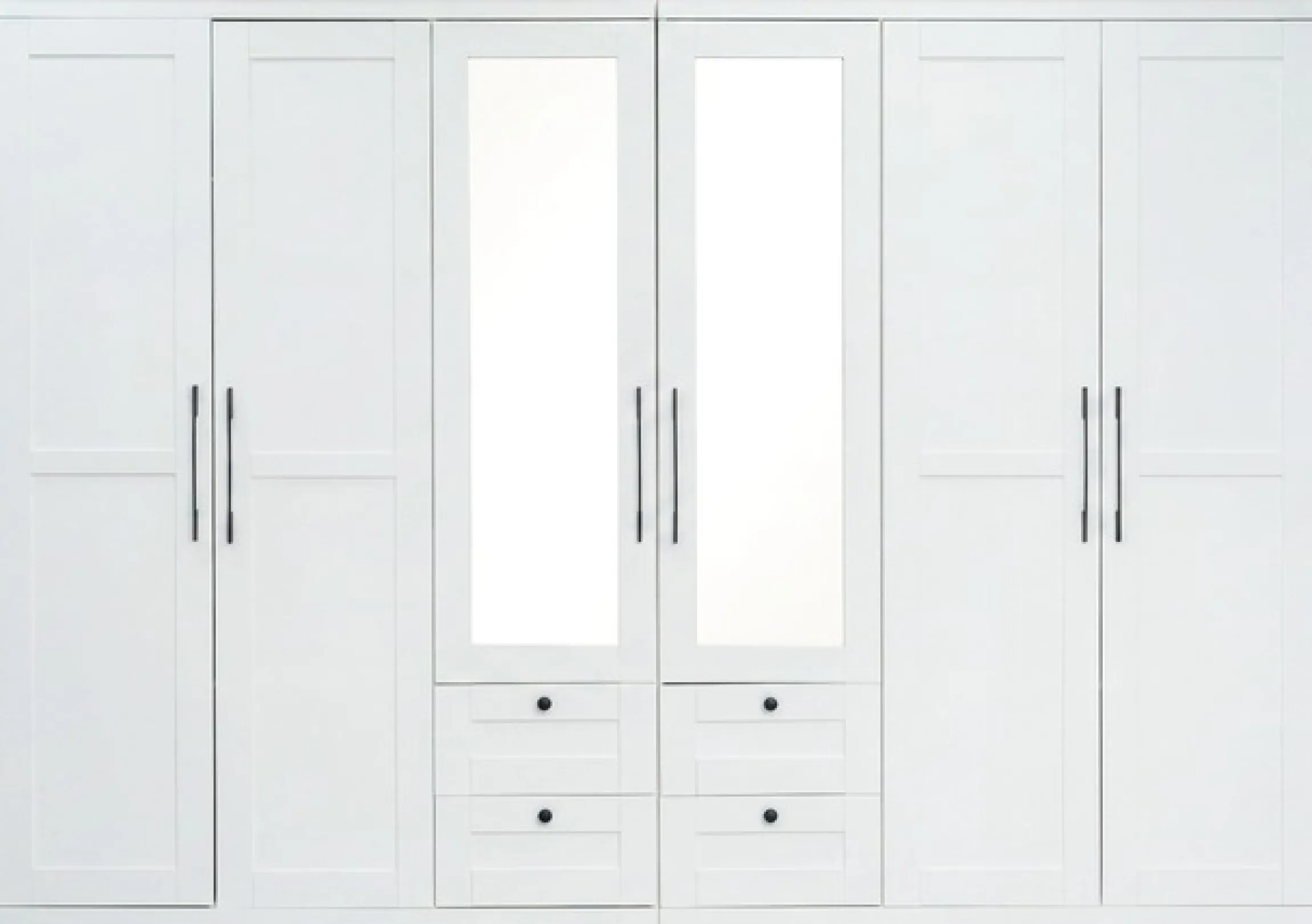 OTTO home Kleiderschrank »Büsum Schlafzimmer Schrank mit 6 Türen und Spiegel« Schlafzimmerschrank Landhaus Design Garderobe Schrank Bestseller