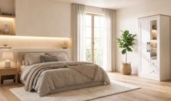 OTTO home Kleiderschrank »Büsum Schlafzimmer Schrank mit 2 Türen und Spiegel« Schlafzimmerschrank Landhaus Design Garderobe Schrank Bestseller