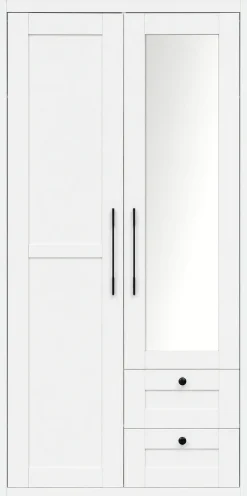 OTTO home Kleiderschrank »Büsum Schlafzimmer Schrank mit 2 Türen und Spiegel« Schlafzimmerschrank Landhaus Design Garderobe Schrank Bestseller