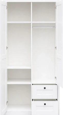 OTTO home Kleiderschrank »Büsum Schlafzimmer Schrank mit 2 Türen und Spiegel« Schlafzimmerschrank Landhaus Design Garderobe Schrank Bestseller