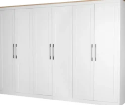 OTTO home Kleiderschrank »Büsum Schlafzimmer Schrank mit 6 Türen« stabile robuste Bauweise mit optimaler Aufteilung- Breite 3m,Schlafzimmerschrank Landhaus Design Garderobe Schrank Bestseller