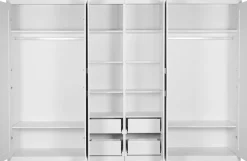 OTTO home Kleiderschrank »Büsum Schlafzimmer Schrank mit 6 Türen« stabile robuste Bauweise mit optimaler Aufteilung- Breite 3m,Schlafzimmerschrank Landhaus Design Garderobe Schrank Bestseller