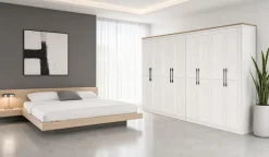 OTTO home Kleiderschrank »Büsum Schlafzimmer Schrank mit 8 Türen« Schlafzimmerschrank Landhaus Design Garderobe Schrank Bestseller