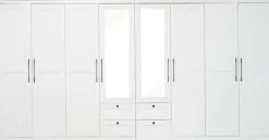 OTTO home Kleiderschrank »Büsum Schlafzimmer Schrank mit 8 Türen und Spiegel« Schlafzimmerschrank Landhaus Design Garderobe Schrank Bestseller