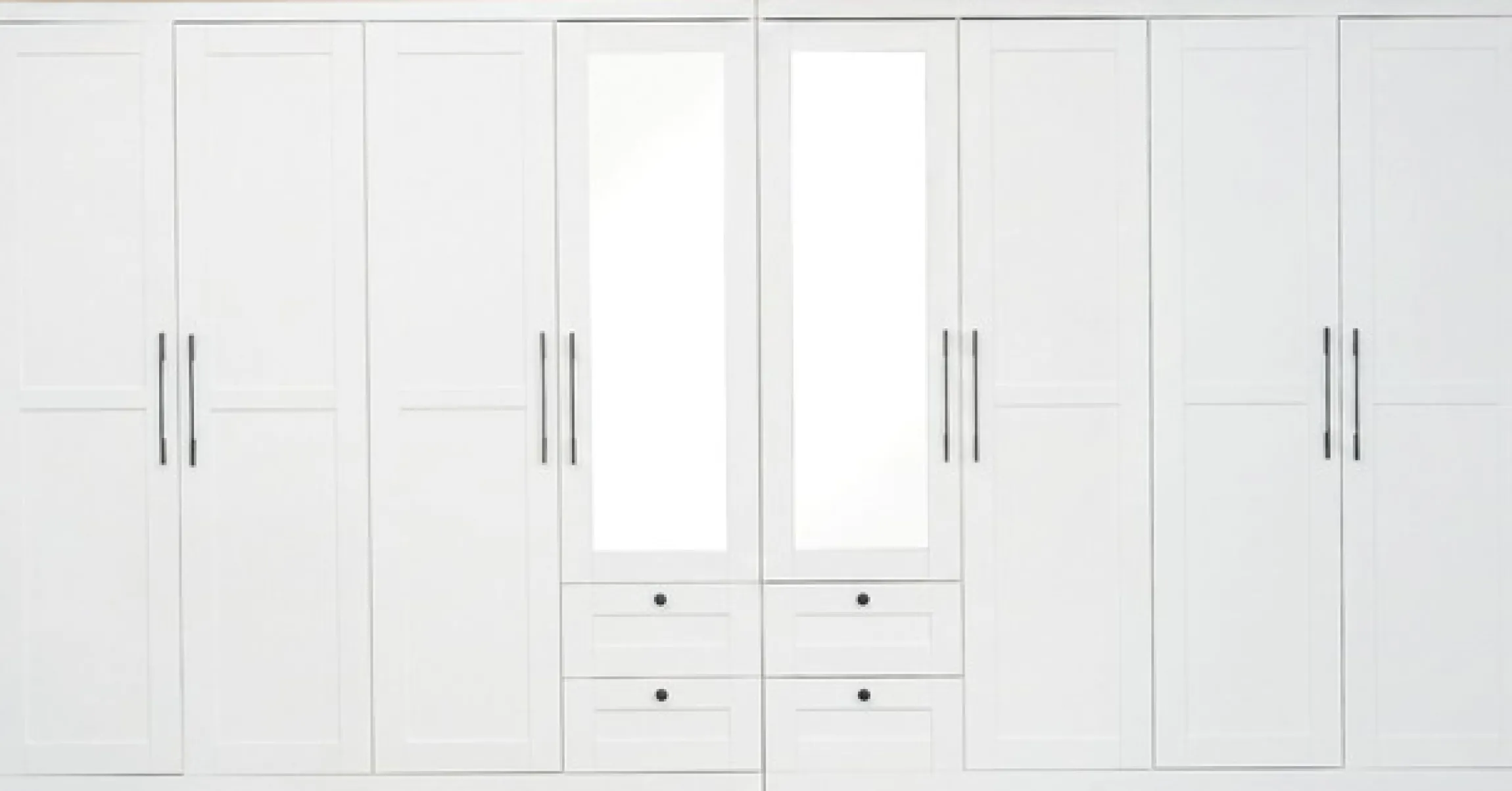 OTTO home Kleiderschrank »Büsum Schlafzimmer Schrank mit 8 Türen und Spiegel« Schlafzimmerschrank Landhaus Design Garderobe Schrank Bestseller