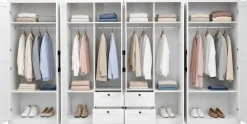 OTTO home Kleiderschrank »Büsum Schlafzimmer Schrank mit 8 Türen und Spiegel« Schlafzimmerschrank Landhaus Design Garderobe Schrank Bestseller