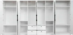 OTTO home Kleiderschrank »Büsum Schlafzimmer Schrank mit 8 Türen und Spiegel« Schlafzimmerschrank Landhaus Design Garderobe Schrank Bestseller