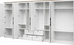 OTTO home Kleiderschrank »Büsum Schlafzimmer Schrank mit 8 Türen und Spiegel« Schlafzimmerschrank Landhaus Design Garderobe Schrank Bestseller
