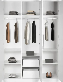 OTTO home Kleiderschrank »Büsum Schlafzimmer Schrank« stabile robuste Bauweise mit optimaler Aufteilung,Schlafzimmerschrank Landhaus Design Garderobe Schrank Bestseller