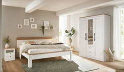 OTTO home Kleiderschrank »Büsum Schlafzimmer Schrank mit 3 Türen und Spiegel« Schlafzimmerschrank Landhaus Design Garderobe Schrank Bestseller