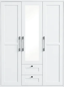 OTTO home Kleiderschrank »Büsum Schlafzimmer Schrank mit 3 Türen und Spiegel« Schlafzimmerschrank Landhaus Design Garderobe Schrank Bestseller