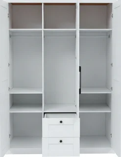 OTTO home Kleiderschrank »Büsum Schlafzimmer Schrank mit 3 Türen und Spiegel« Schlafzimmerschrank Landhaus Design Garderobe Schrank Bestseller