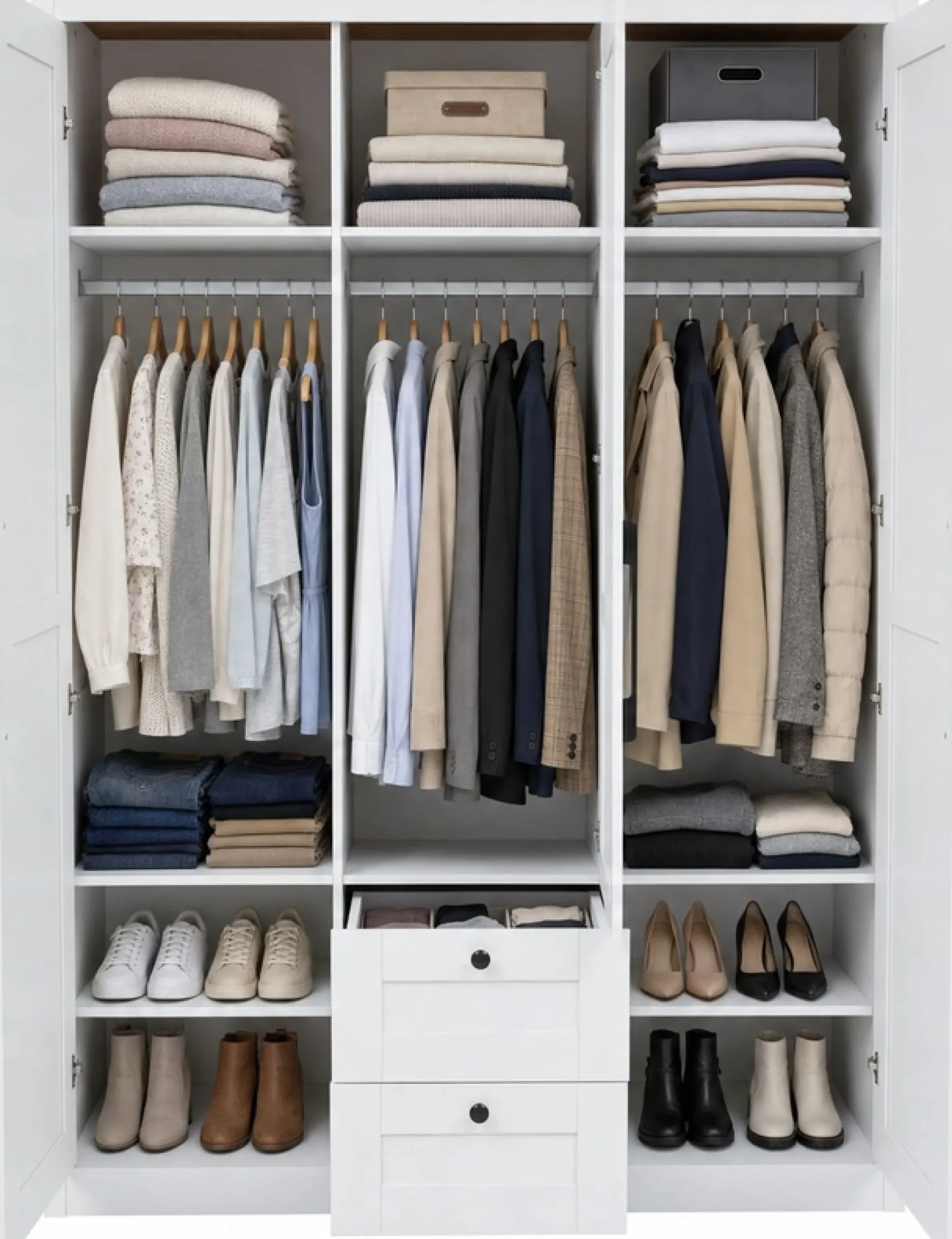 OTTO home Kleiderschrank »Büsum Schlafzimmer Schrank mit 3 Türen und Spiegel« Schlafzimmerschrank Landhaus Design Garderobe Schrank Bestseller