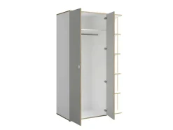 OTTO home Kleiderschrank »ELLEETE geräumiger Schrank mit Regalfächern und Kleiderstangen« Garderobe mit 3 Drehtüren und 5 offene Fächer,