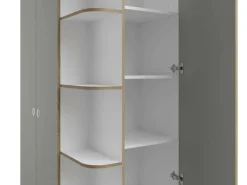 OTTO home Kleiderschrank »ELLEETE geräumiger Schrank mit Regalfächern und Kleiderstangen« Garderobe mit 3 Drehtüren und 5 offene Fächer,