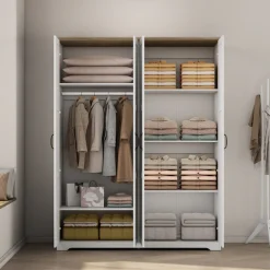 OTTO home Kleiderschrank »Emmilia Schrank Schlafzimmerschrank im Landhaus Design« Mit vielen Einlegeböden und Softclose Türen,Landhaus Schrank mit4 Türen Breite 151,1cm Höhe 2m