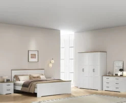 OTTO home Kleiderschrank »Emmilia Schrank Schlafzimmerschrank im Landhaus Design« Mit vielen Einlegeböden und Softclose Türen,Landhaus Schrank mit4 Türen Breite 151,1cm Höhe 2m