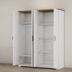 OTTO home Kleiderschrank »Emmilia Schrank Schlafzimmerschrank im Landhaus Design« Mit vielen Einlegeböden und Softclose Türen,Landhaus Schrank mit4 Türen Breite 151,1cm Höhe 2m