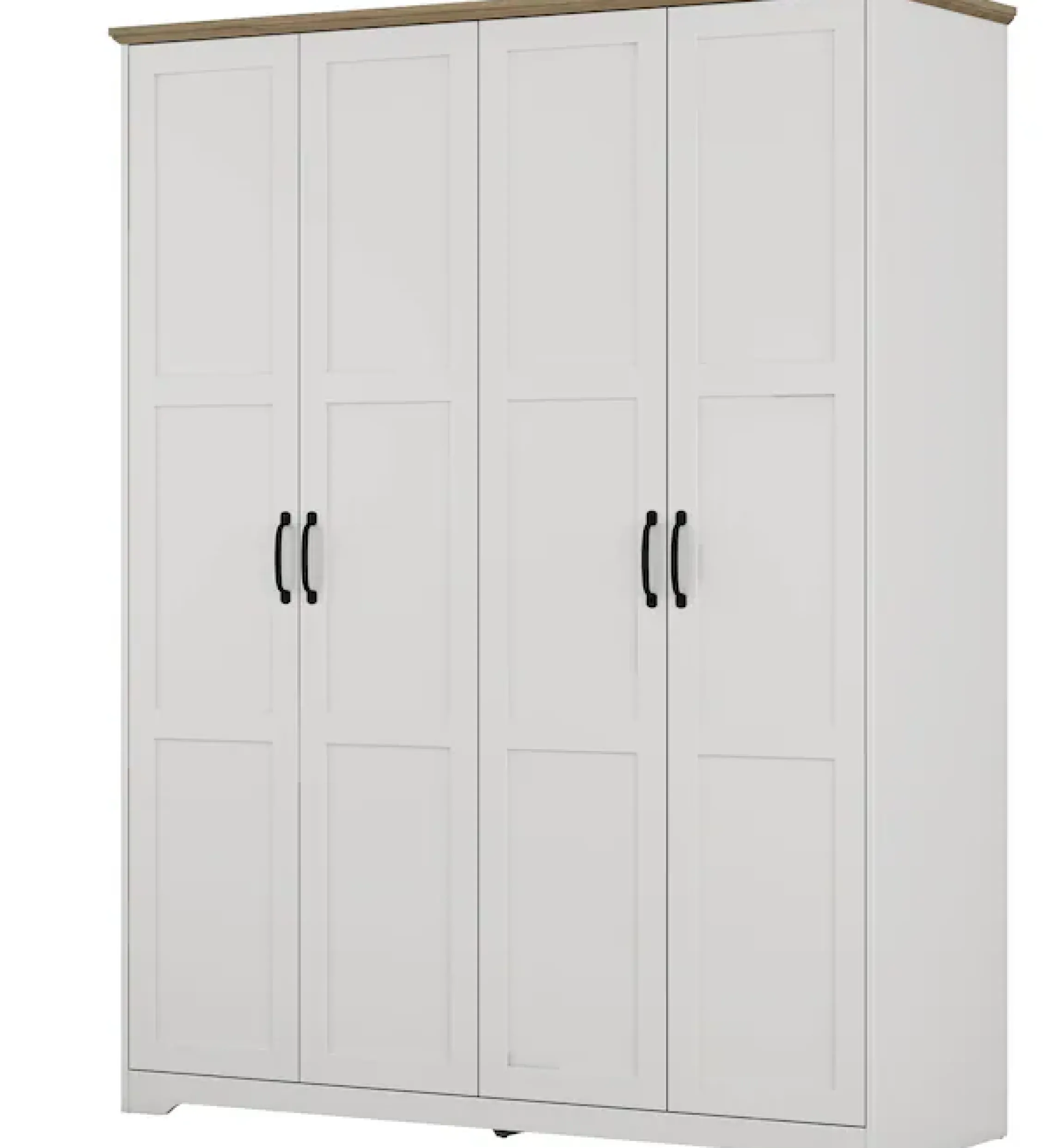 OTTO home Kleiderschrank »Emmilia Schrank Schlafzimmerschrank im Landhaus Design« Mit vielen Einlegeböden und Softclose Türen,Landhaus Schrank mit4 Türen Breite 151,1cm Höhe 2m