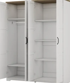 OTTO home Kleiderschrank »Emmilia Schrank Schlafzimmerschrank im Landhaus Design« Mit vielen Einlegeböden und Softclose Türen,Landhaus Schrank mit4 Türen Breite 151,1cm Höhe 2m