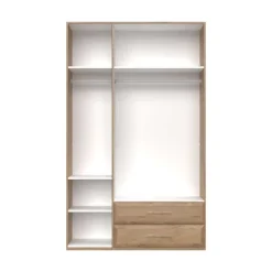 OTTO home Kleiderschrank »Gala, beige hochglänzend UV lackiert, kratzfest, FSC-zertifiziert« abgerundete Schubladen aus MDF im Holzdekor, soft-close,hoher Schrank (224cm), wahlweise in 3 Breiten, Made in Europe