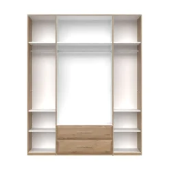 OTTO home Kleiderschrank »Gala, beige hochglänzend UV lackiert, kratzfest, FSC-zertifiziert« abgerundete Schubladen aus MDF im Holzdekor, soft-close,hoher Schrank (224cm), wahlweise in 4 Breiten, Made in Europe