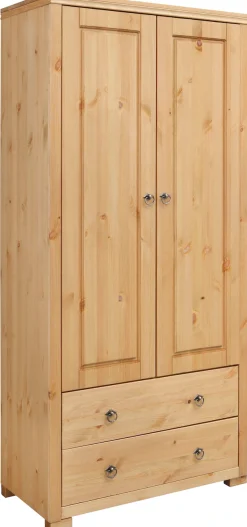 OTTO home Kleiderschrank »Gotland; Wäscheschrank, Mehrzweckschrank mit Schubladen, Landhausstil« B/H/T ca: 80cmx178cmx40cm,massive Kiefer, FSC® zertifiziert, langlebige Qualität trifft Stil