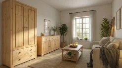 OTTO home Kleiderschrank »Gotland; Wäscheschrank, Mehrzweckschrank mit Schubladen, Landhausstil« B/H/T ca: 80cmx178cmx40cm,massive Kiefer, FSC® zertifiziert, langlebige Qualität trifft Stil