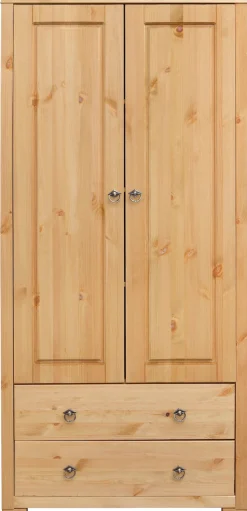 OTTO home Kleiderschrank »Gotland; Wäscheschrank, Mehrzweckschrank mit Schubladen, Landhausstil« B/H/T ca: 80cmx178cmx40cm,massive Kiefer, FSC® zertifiziert, langlebige Qualität trifft Stil