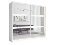OTTO home Kleiderschrank »Greti Garderobe mit 2 Schiebetüren, Spiegel, Maße B/T/H: 180/59/209 cm« 2-türiger Kleiderschrank mit Spiegeln, Einlegeböden und Kleiderstangen