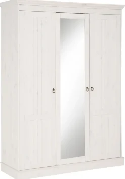 OTTO home Kleiderschrank »Indra« 3 Breiten: 100/145/233 cmH/T ca.187/54 cm,aus massiver Kiefer, mit Spiegel bei der 3- und 5trg.Variante
