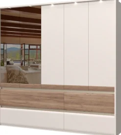 OTTO home Kleiderschrank »Invictus« UV lackiert, mit LED Beleuchtung, Soft-Close Funktion