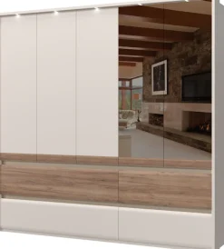 OTTO home Kleiderschrank »Invictus« UV lackiert, mit LED Beleuchtung, Soft-Close Funktion