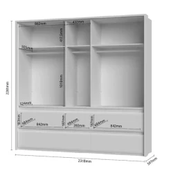 OTTO home Kleiderschrank »Invictus« UV lackiert, mit LED Beleuchtung, Soft-Close Funktion