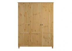 OTTO home Kleiderschrank »Juventus, Drehtürenschrank, Schrank« mit 3 Türen, 143 cm breit, aus massiver Kiefer, FSC®-zertifiziert